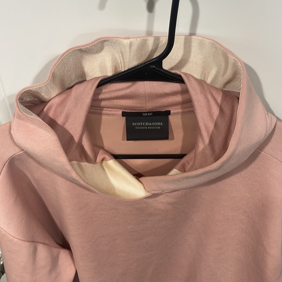 Scotch & Soda Dropped shoulder hoodie Sz S in Pale Pink - Picture 8 of 8